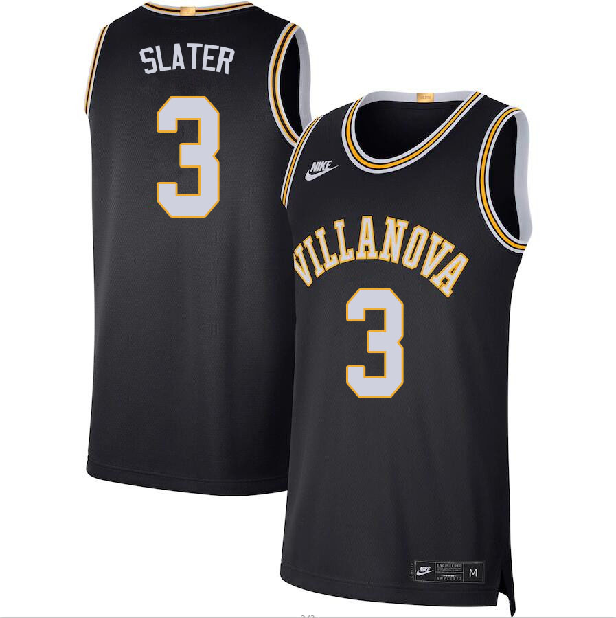 Men #3 Brandon Slater Villanova Wildcats College Basketball Jerseys Sale-Black
